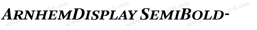 ArnhemDisplay SemiBold字体转换